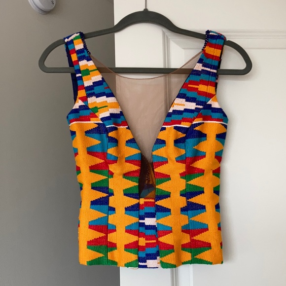 African Kente Blouse - Picture 1 of 4